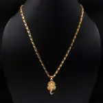 Ganesh Ji Pendant with Biscuit Chain – 18K Gold Plated Spiritual Necklace for Men & Women - Image 3