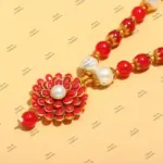 Indian Bridal Wedding Jewelry, Semi-Precious Beaded Design - Image 2