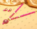 Indian Bridal Wedding Jewelry, Semi-Precious Beaded Design - Image 2